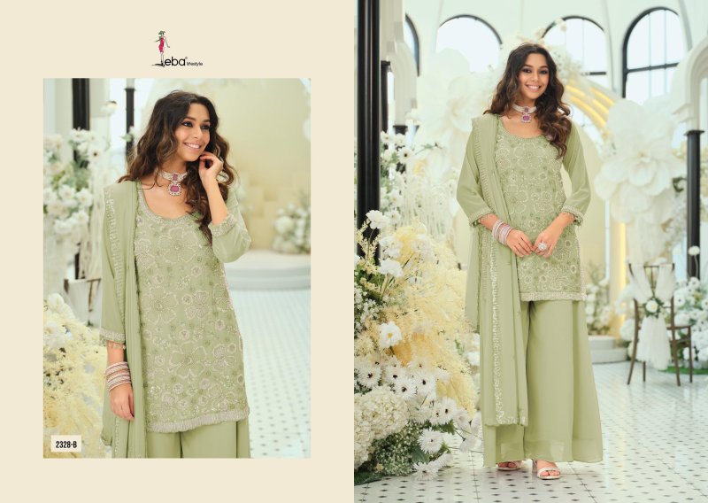Rosy Color By Eba Georgette With Beats Work Readymade Suits